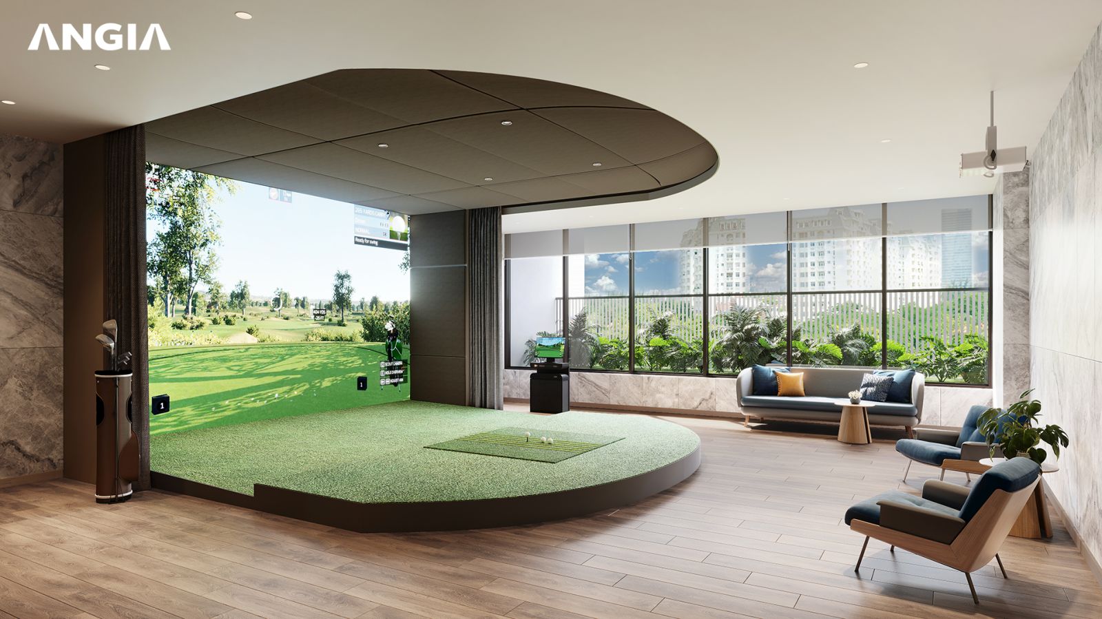 Phòng tập golf giả lập The Gió Riverside