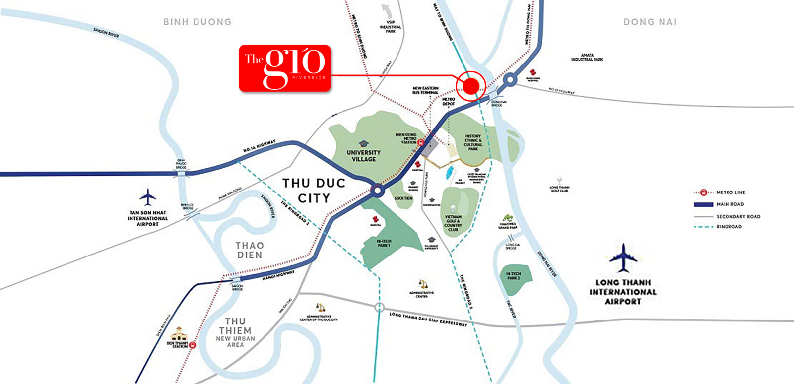 Vị trí dự án The Gió  Riverside