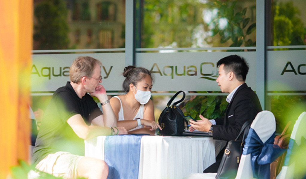 Các nhà đầu tư ngoại đặc biệt quan tâm đến Aqua City bởi không gian sống sinh thái gần gũi thiên nhiên.
