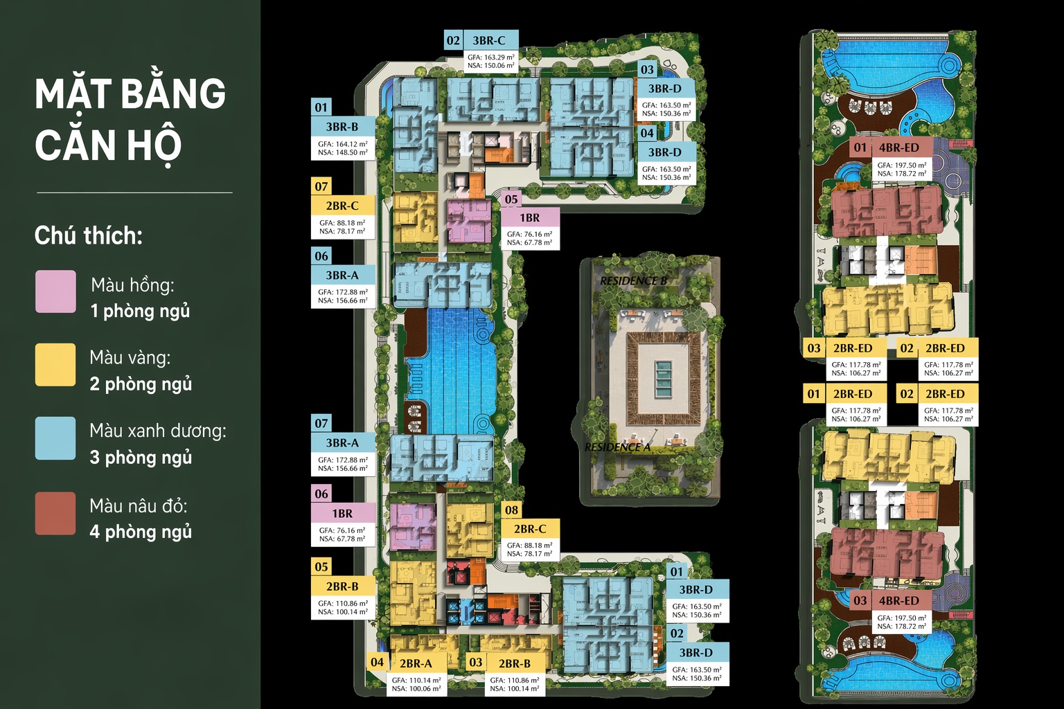 Mặt Bằng  Căn hộ Sarene Residence