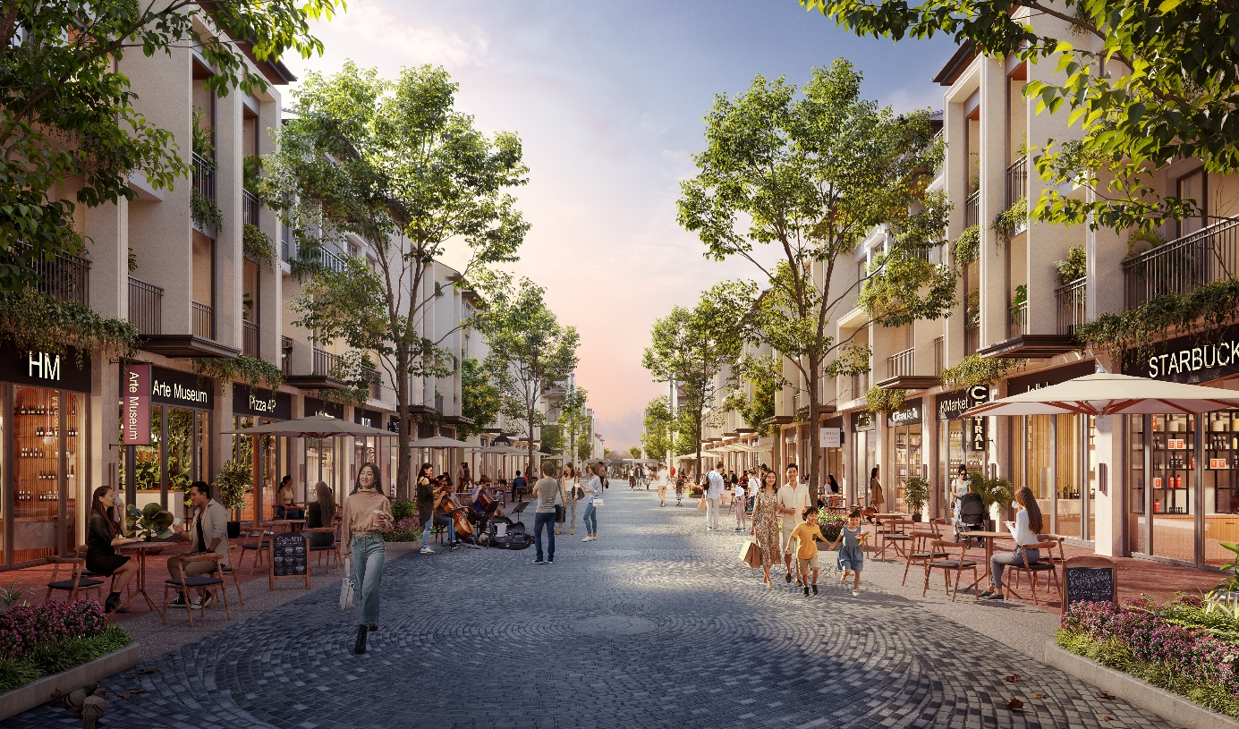 Tổ chức không gian của phân khu Hội Phú cho phép linh hoạt giữa nhu cầu ở, kinh doanh, dịch vụ...