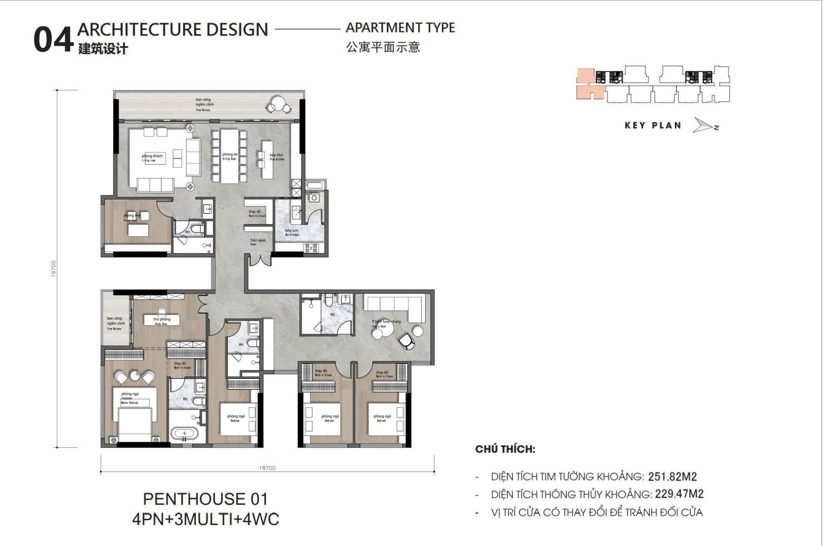 Layout căn hộ Penthouse Ansana By Kita