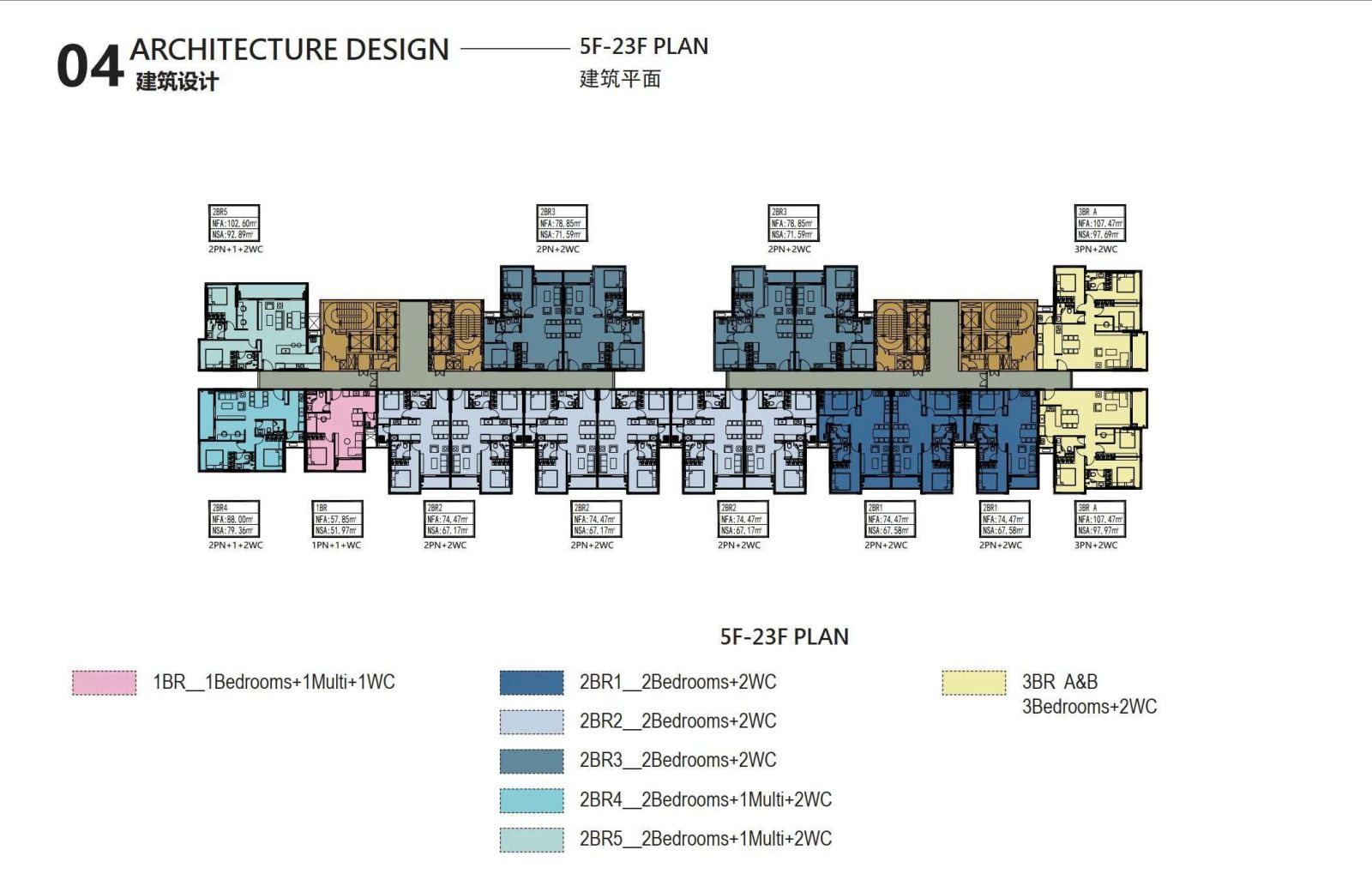 Mặt bằng tầng 5 - 23 Ansana By Kita