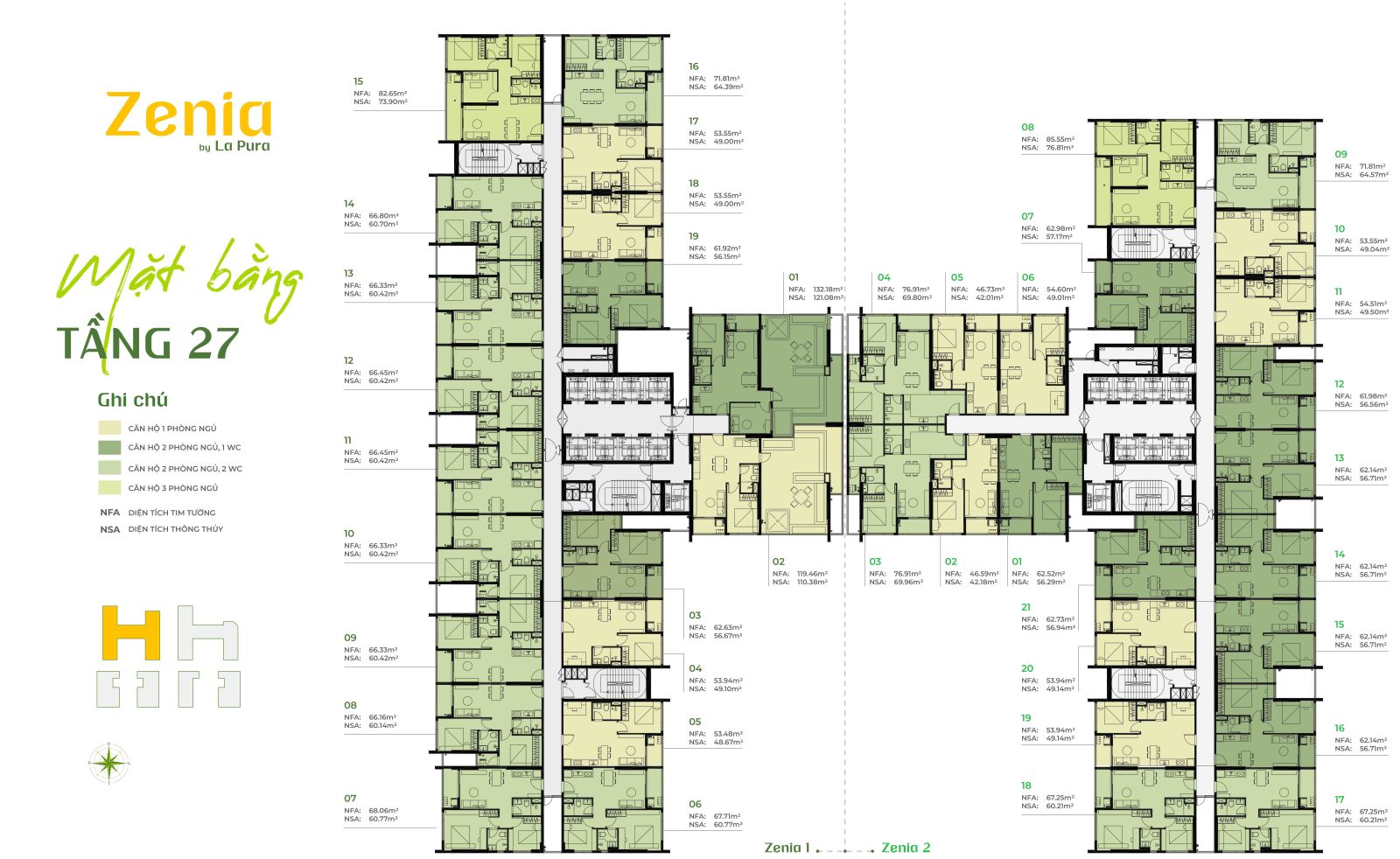 Mặt bằng tầng 27