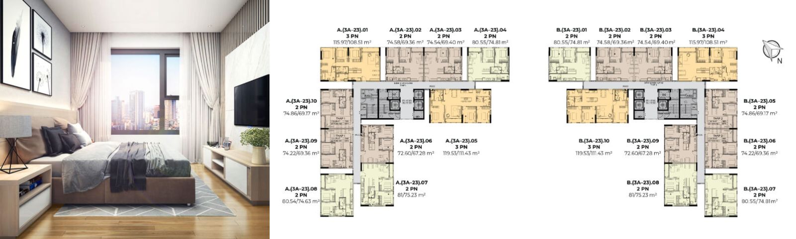 Mặt bằng tầng 4-23 Essensia Sky Nam Sài Gòn.